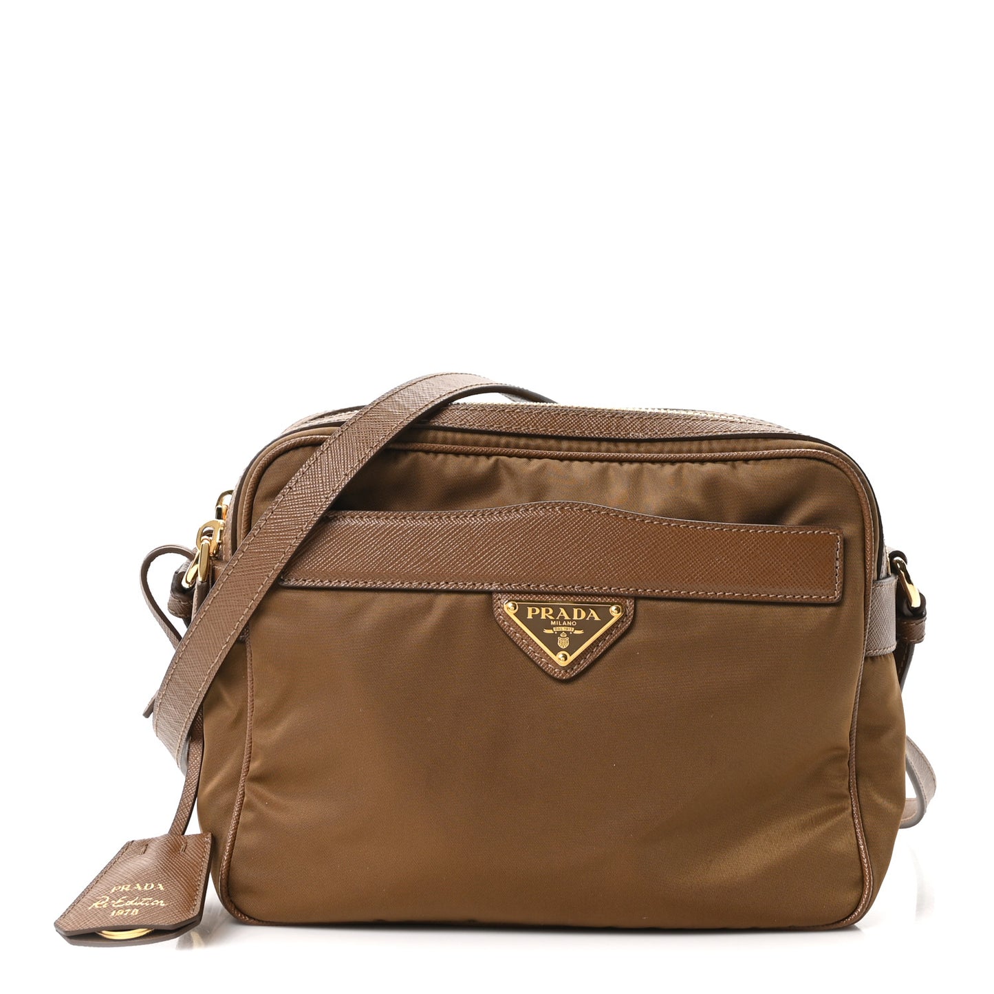Tessuto Nylon Saffiano Re-Edition 1978 Messenger Bag Sughero