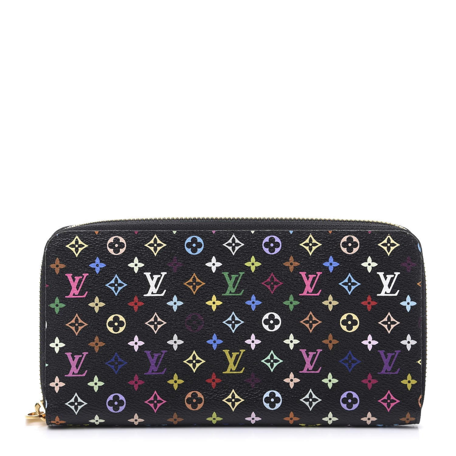 Louis Vuitton Monogram Multicolor Zippy Wallet Black Grenade 1 of 9