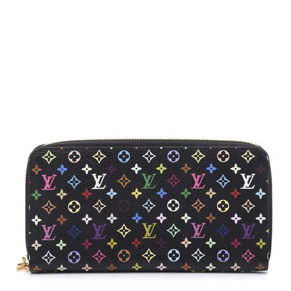 Louis Vuitton Monogram Multicolor Zippy Wallet Black Grenade 1 of 9