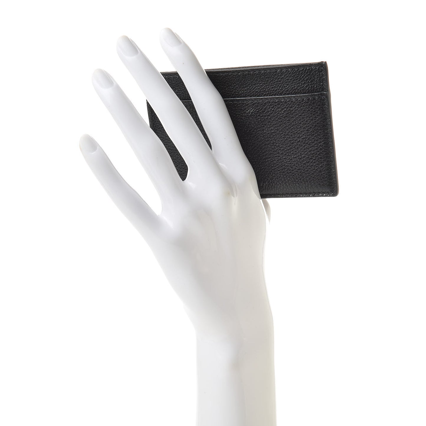 Textured Calfskin Belle De Jour Card Case Black