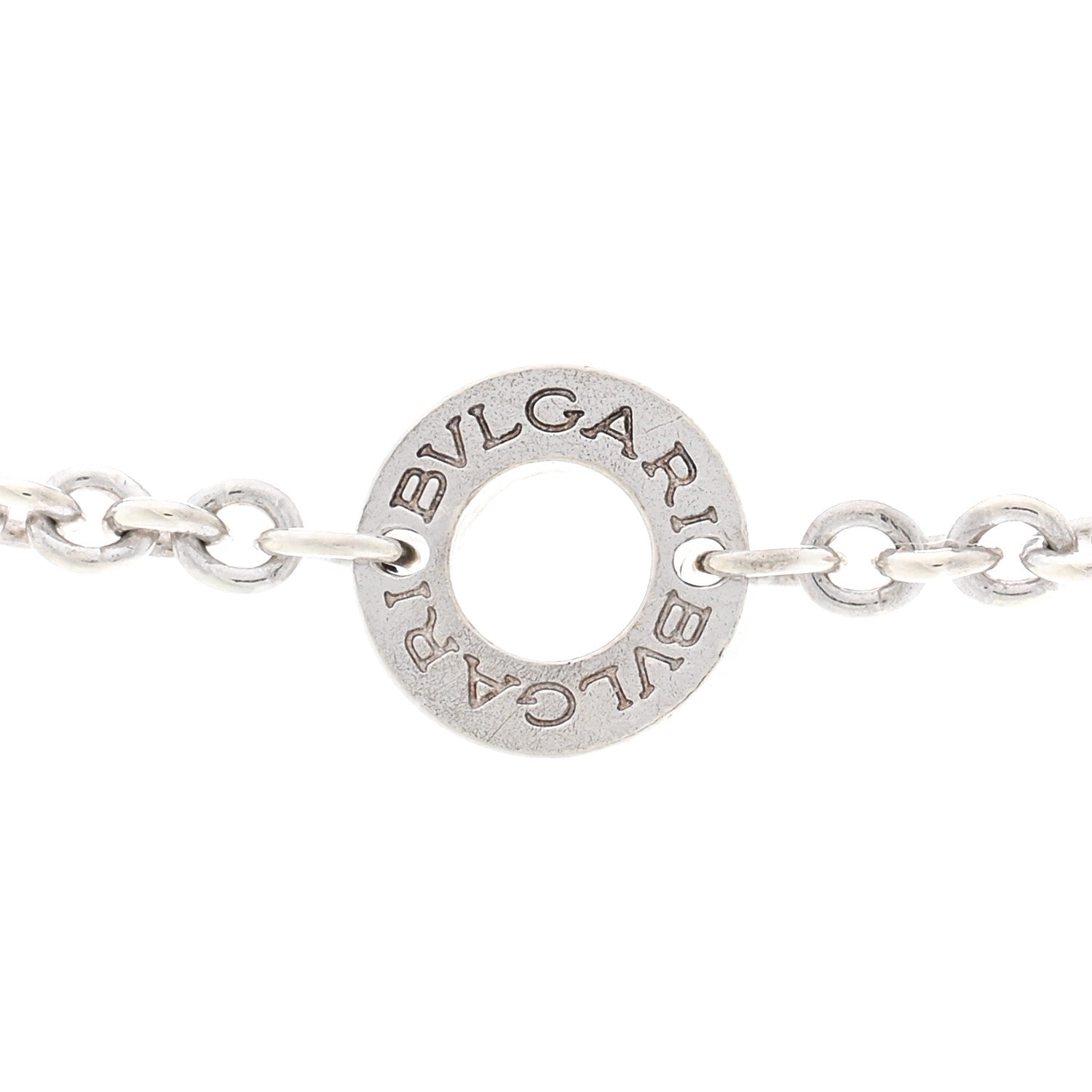 Bulgari Sterling Silver Ceramic Save The Children Pendant Necklace 5 of 5