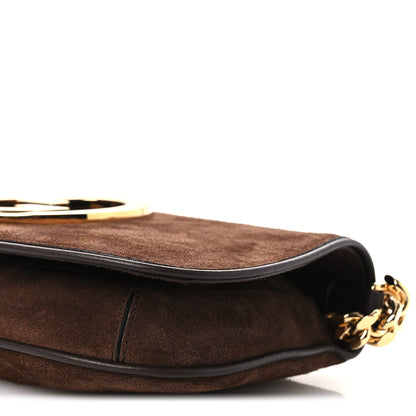 Gucci Suede Talco Roxy Calfskin Blondie Chain Shoulder Flap Bag Burnt Satin 10 of 11