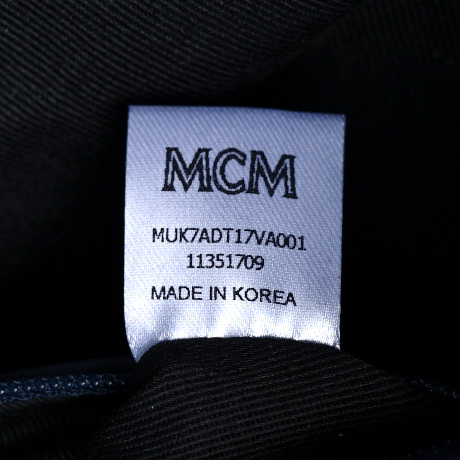 MCM Nylon Monogram Small Tivitat Two-Pocket Backpack Blue 7 of 9