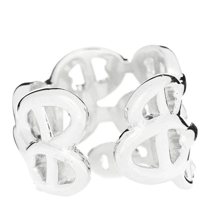 Hermes Sterling Silver GM Chaine d'Ancre Enchainee Band Ring 53 6.25 3 of 5