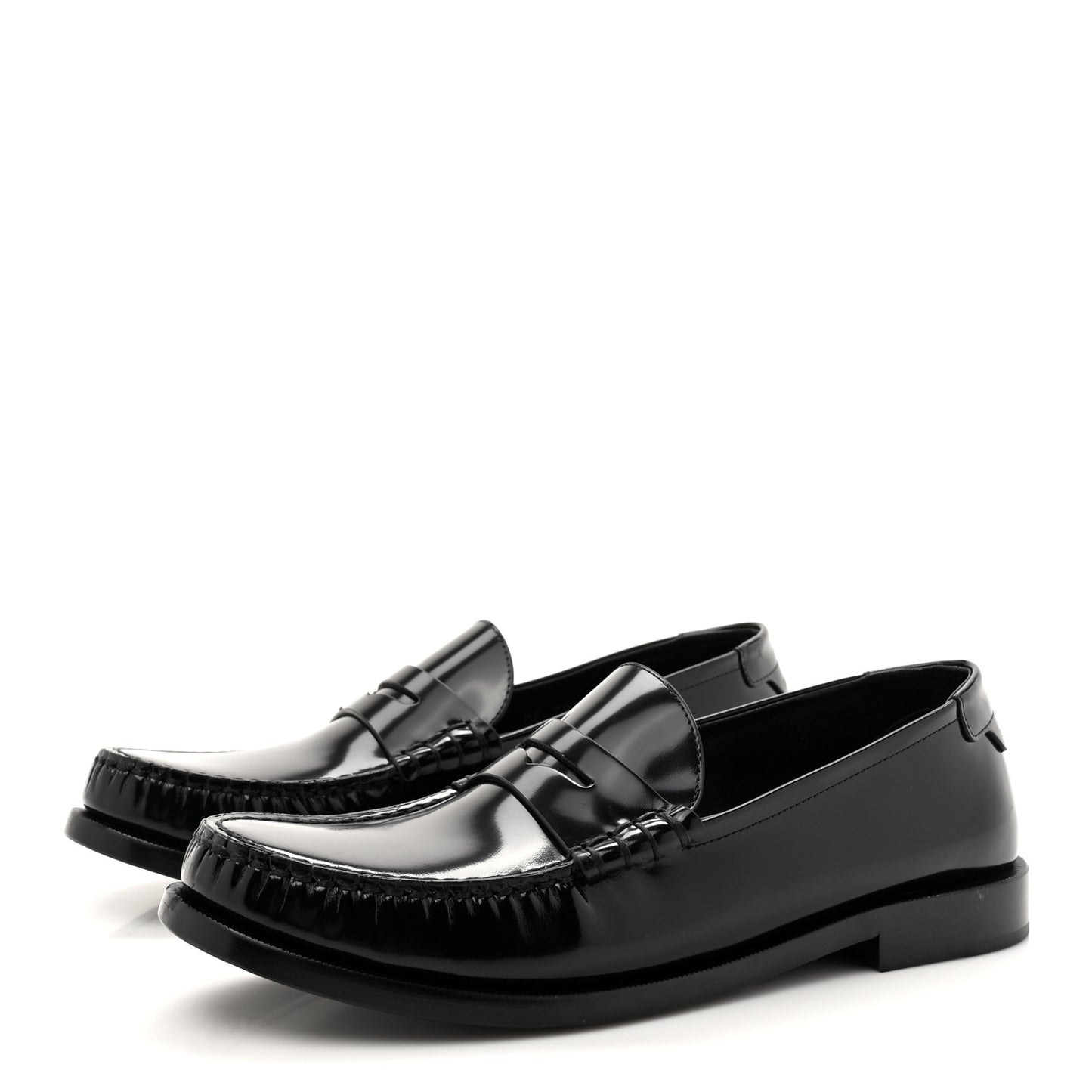 Magnum Lux Calfskin Le Loafer 15 Moccasins 40.5 Black