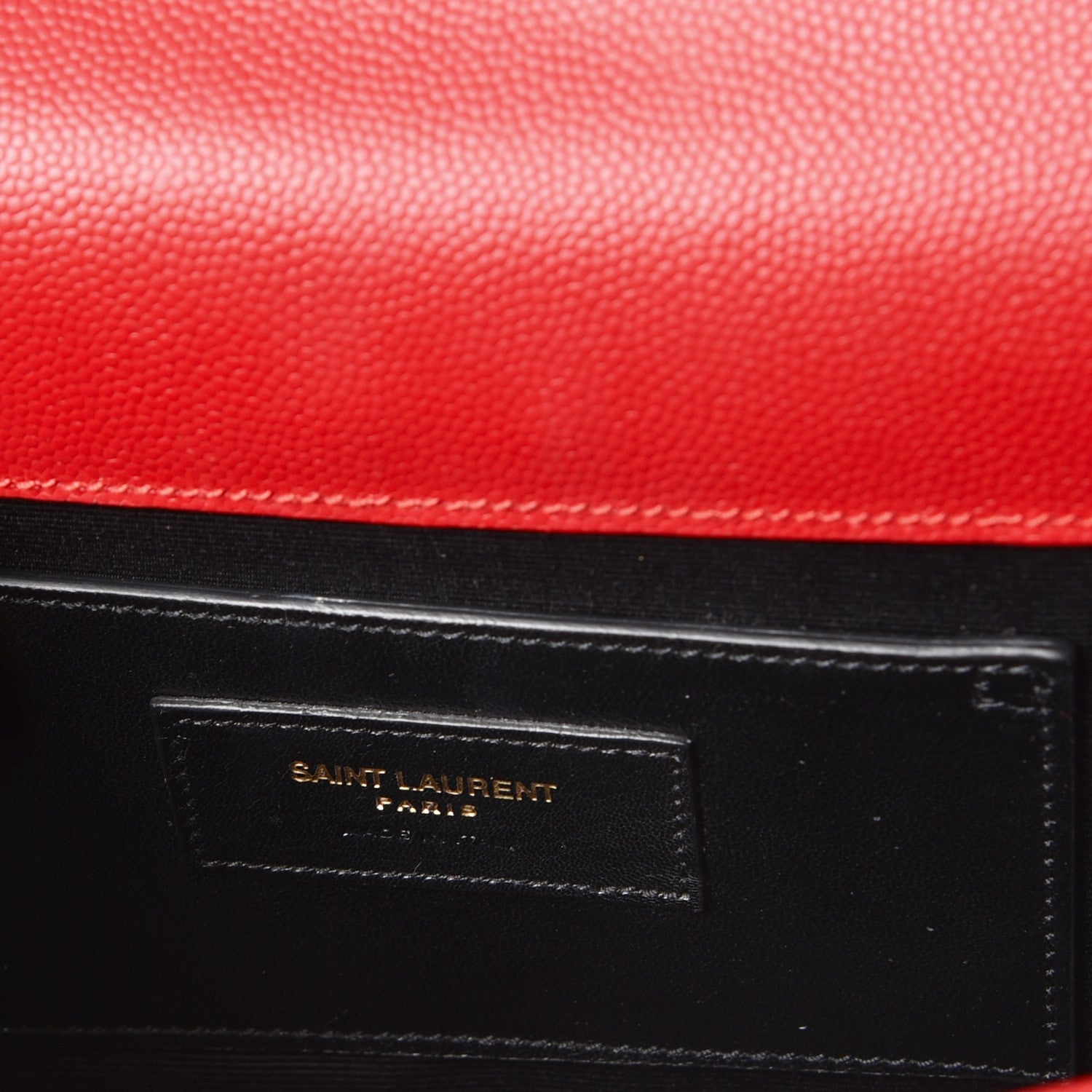 Saint Laurent Grain De Poudre Classic Kate Monogram Clutch New Red 7 of 9