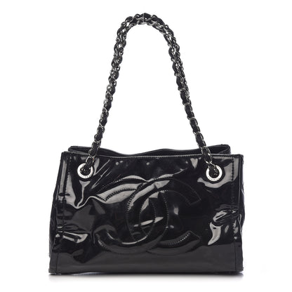 Chanel Patent Quilted CC Shoulder Bag Black 1 of 21