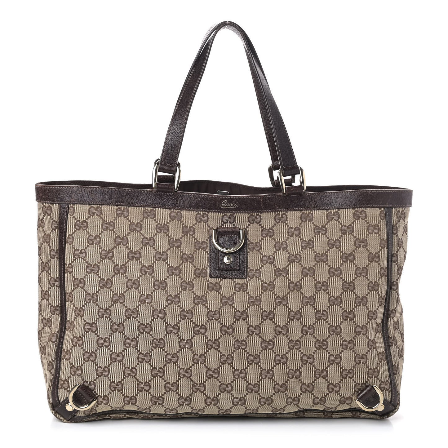 Monogram Large Abbey Tote Dark Brown