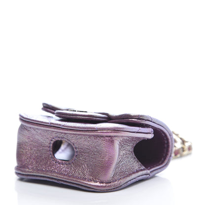 Chanel Iridescent Lambskin Quilted Airpods Pro Case Purple 10 of 11
