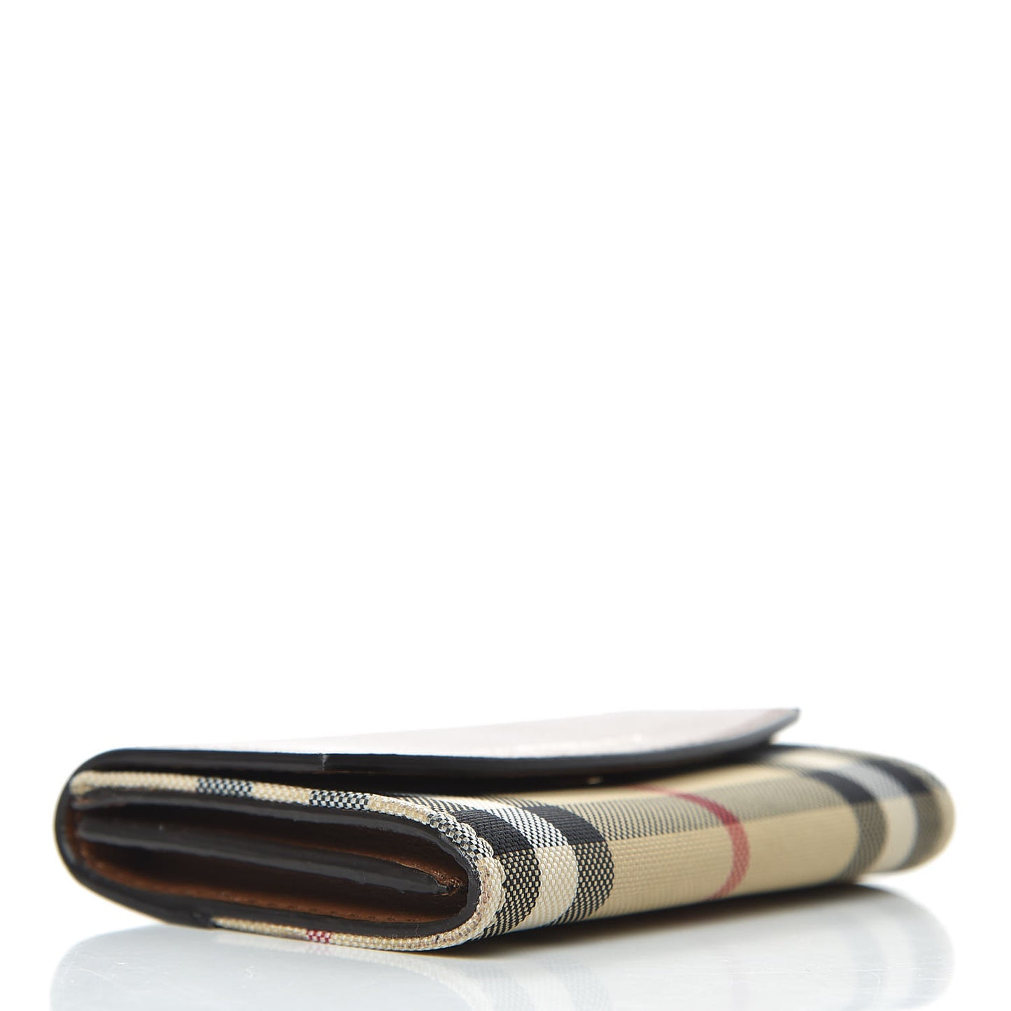 Calfskin Horseferry Check Chesam Card Case Tan