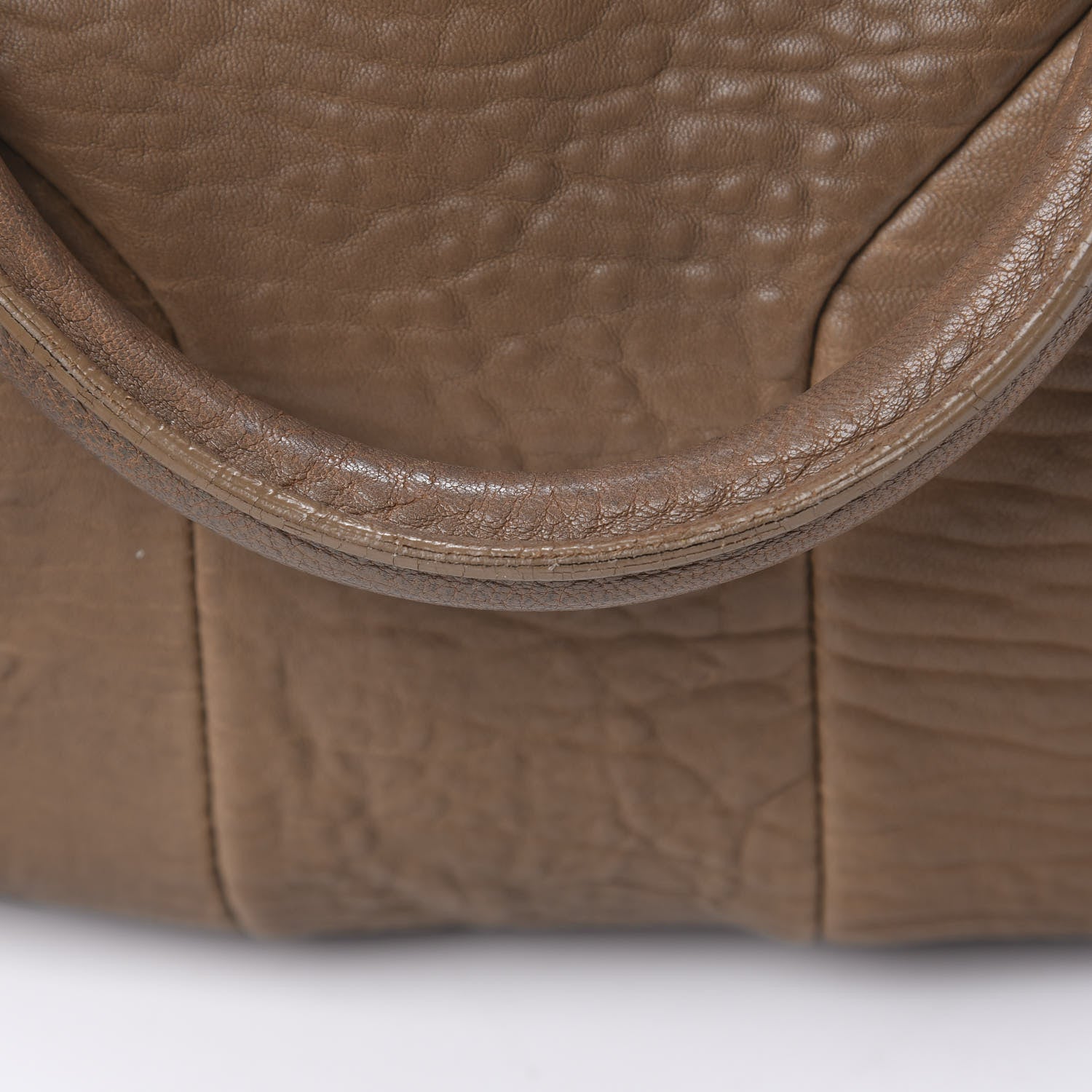 Saint Laurent Pebbled Lambskin Medium Easy Sac Brown 17 of 18