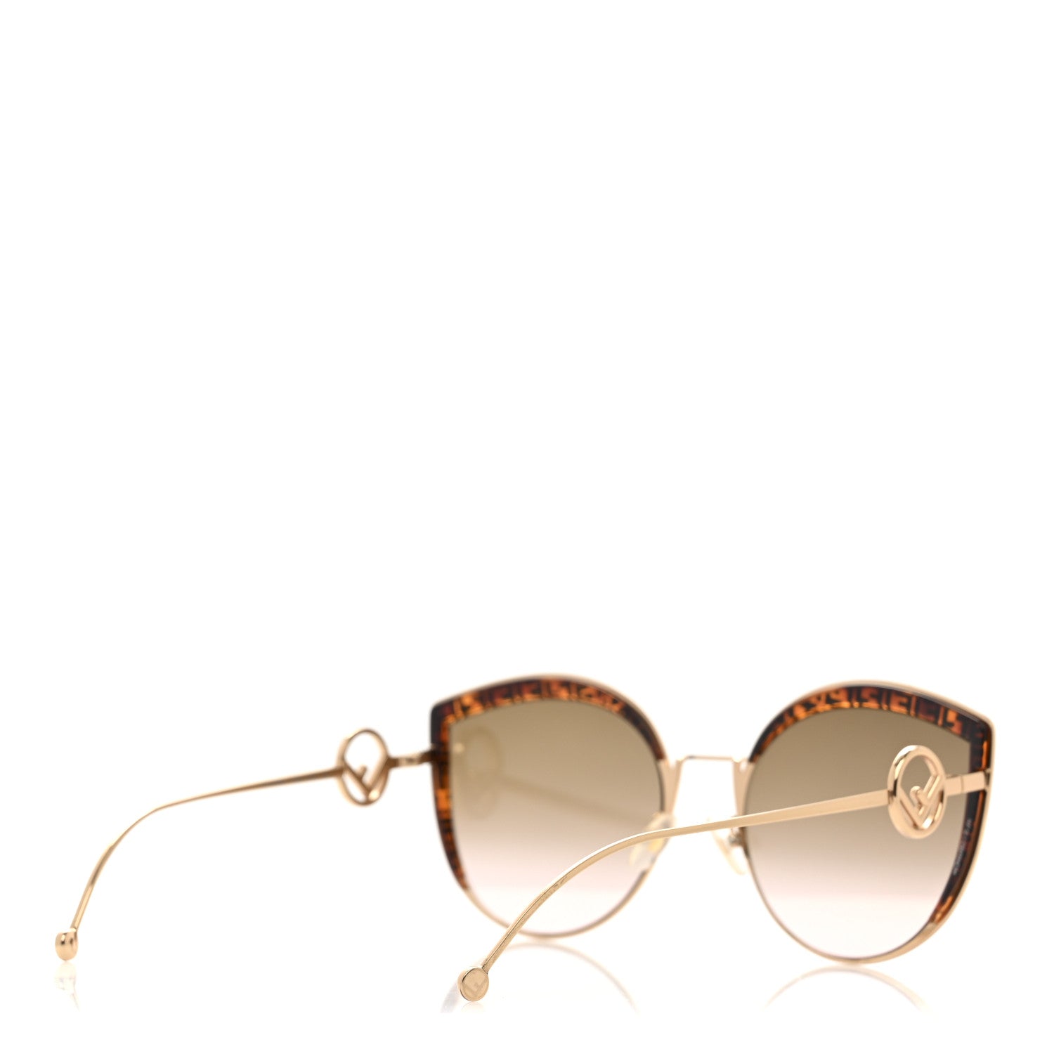 Fendi Metal Acetate F is Fendi FF Cat Eye Sunglasses FF 0290/S Gold 4 of 8