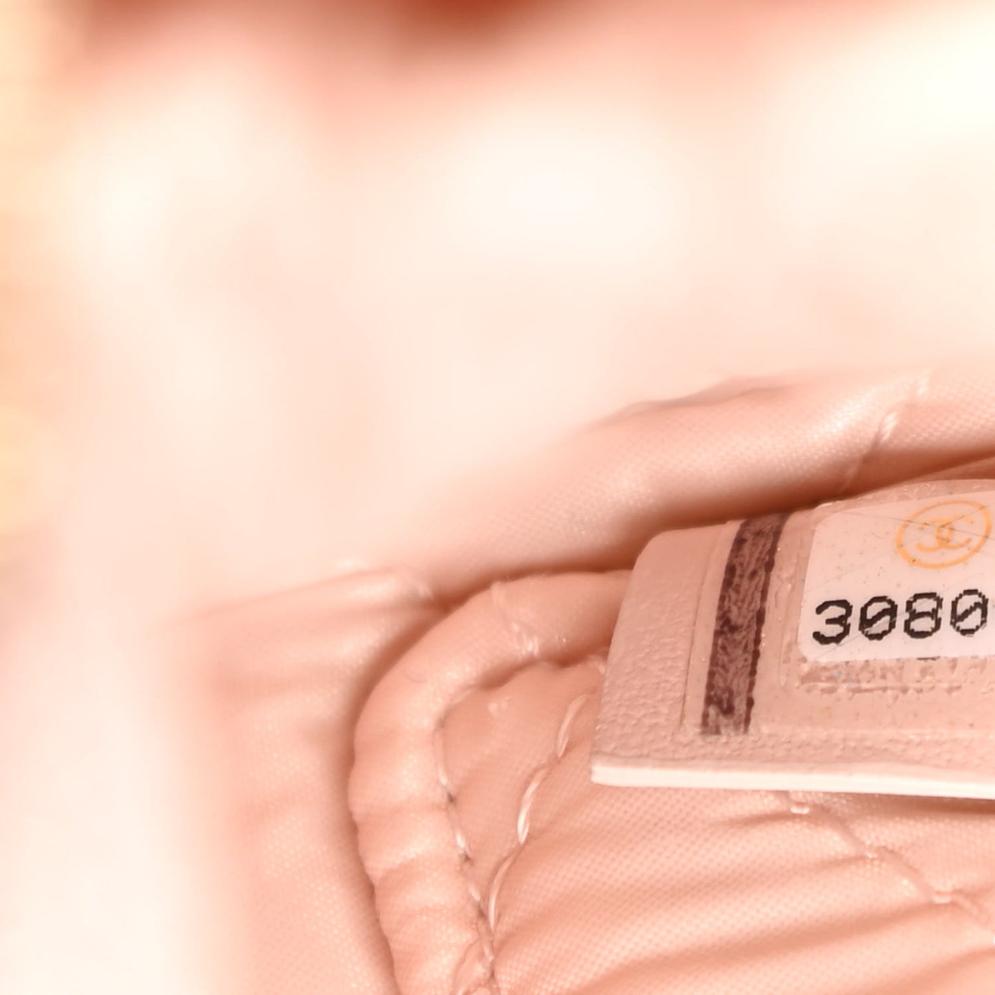 Caviar Quilted Medium Curvy Pouch Cosmetic Case Light Pink