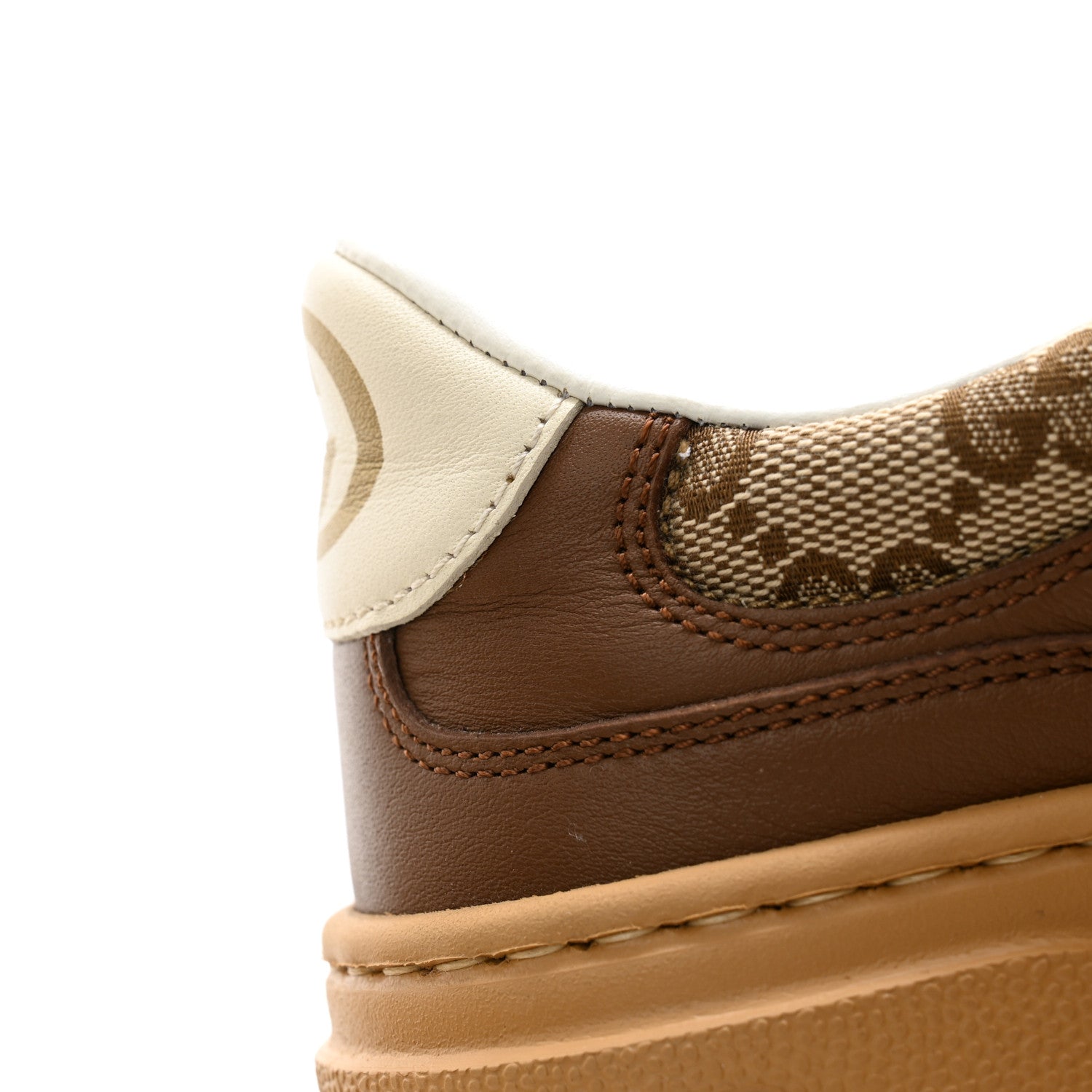 Gucci Calfskin GG Monogram Womens Platform 55mm Sneakers 36.5 Hezelnut Beige Ebony Mystic White 10 of 10
