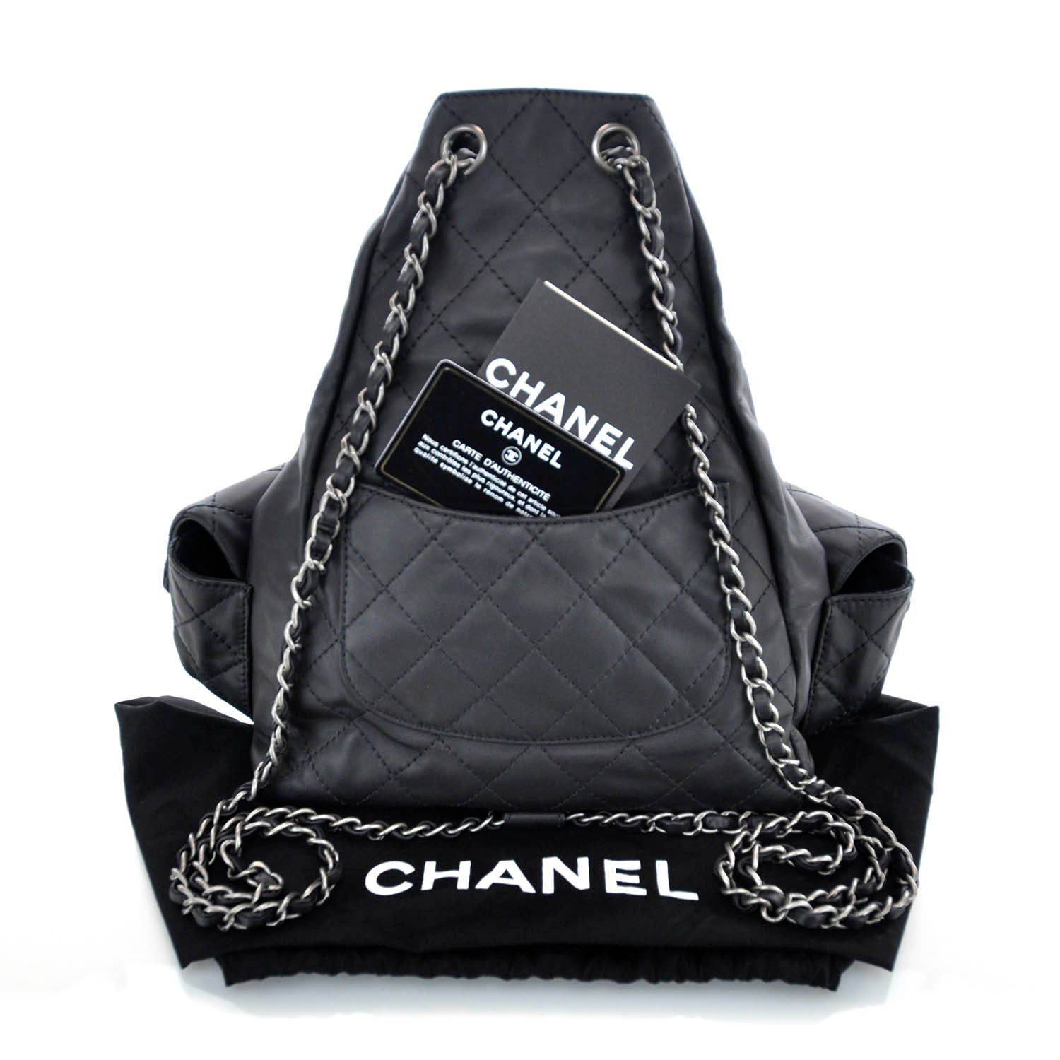 Chanel Lambskin Backpack Black 12A 3 of 12