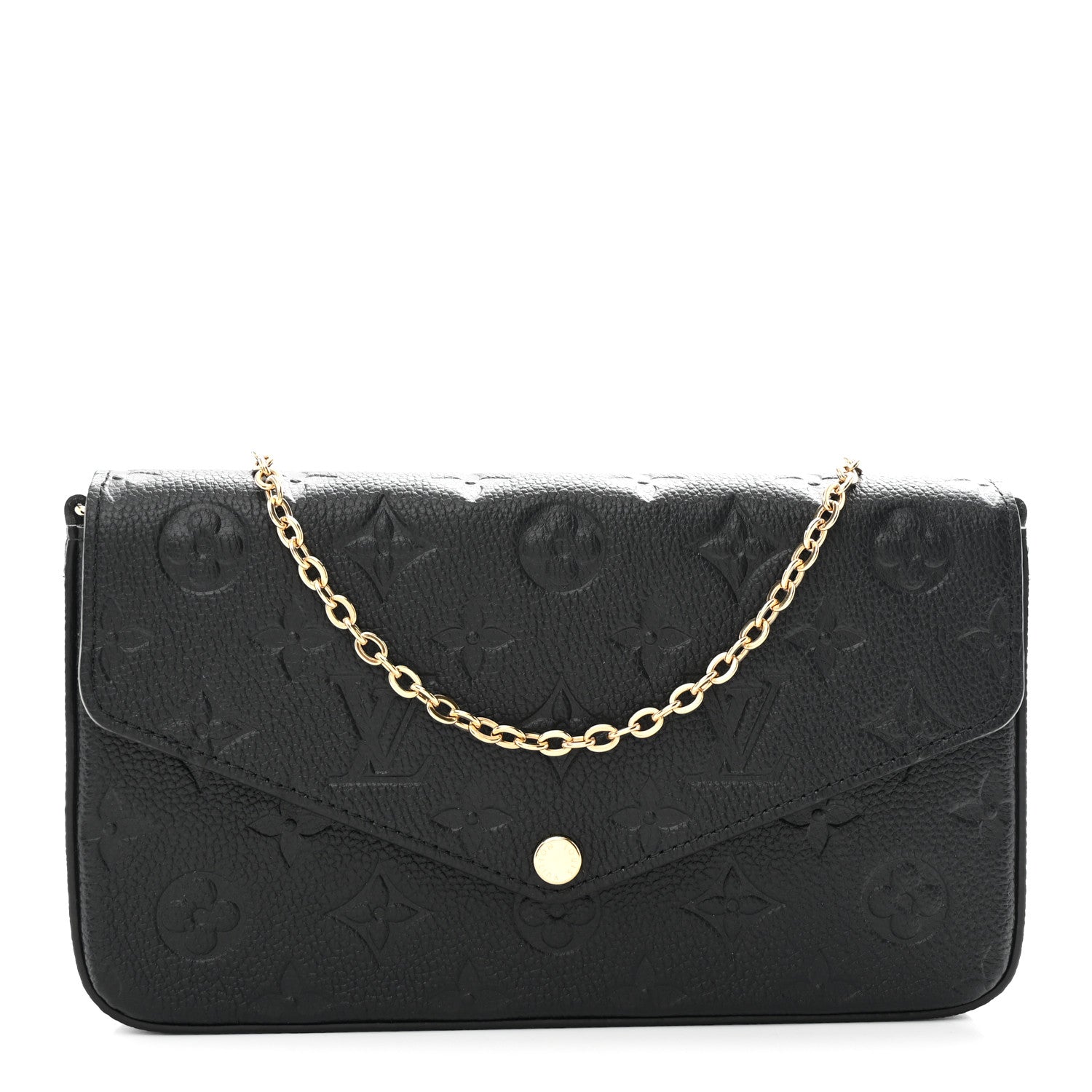 Louis Vuitton Empreinte Pochette Felicie Chain Wallet Black 1 of 12