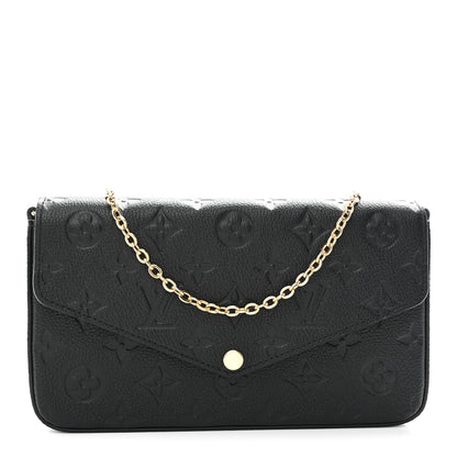 Louis Vuitton Empreinte Pochette Felicie Chain Wallet Black 1 of 12