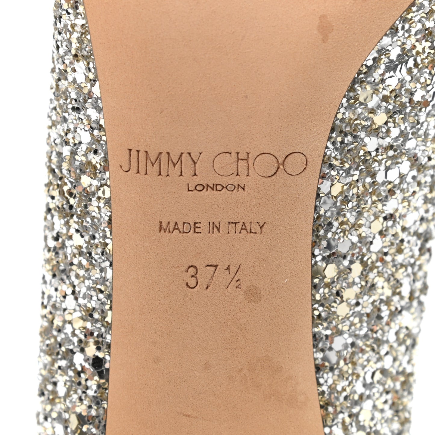 Glitter Pointy Toe Romy 85 Pumps 37.5 Champagne