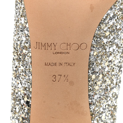 Jimmy Choo Glitter Pointy Toe Romy 85 Pumps 37.5 Champagne 7 of 11