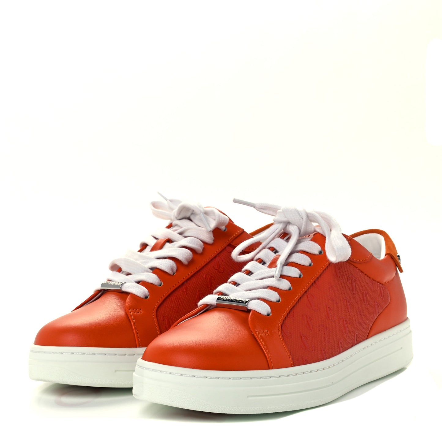 Calfskin Rome Low Top Sneakers 36 Amber Orange