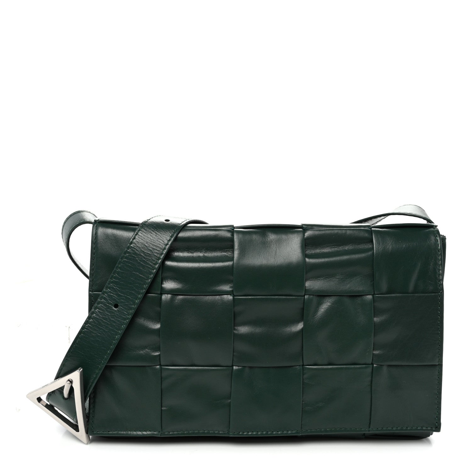 Bottega Veneta Paper Calfskin Maxi Intreccio Small Cassette Crossbody Bag Raintree 1 of 9