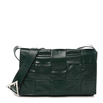 Bottega Veneta Paper Calfskin Maxi Intreccio Small Cassette Crossbody Bag Raintree 1 of 9