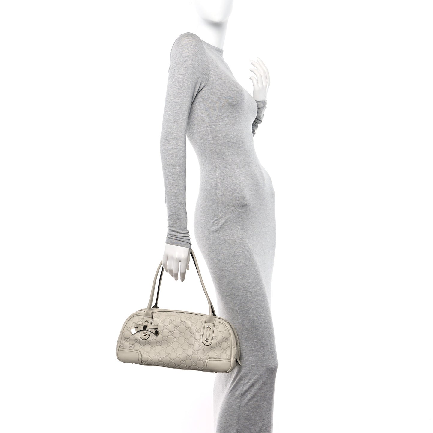 Guccissima Small Princy Satchel Off White