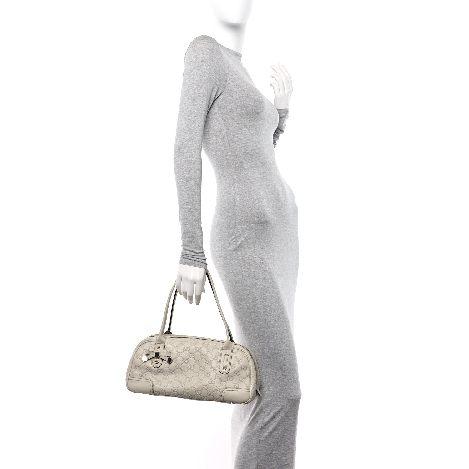 Gucci Guccissima Small Princy Satchel Off White 2 of 10