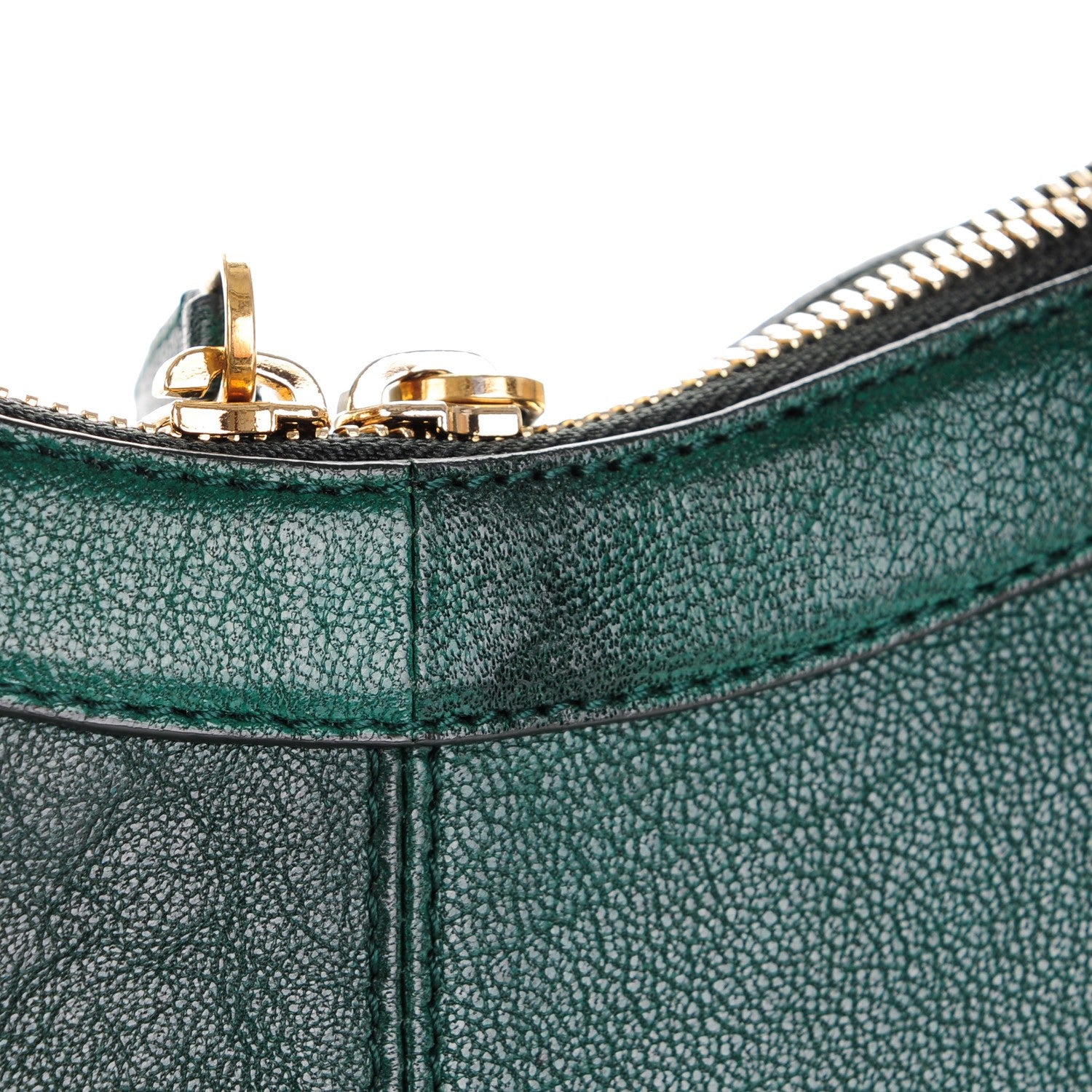 Alexander McQueen Calfskin De Manta Clutch Dark Green 8 of 8