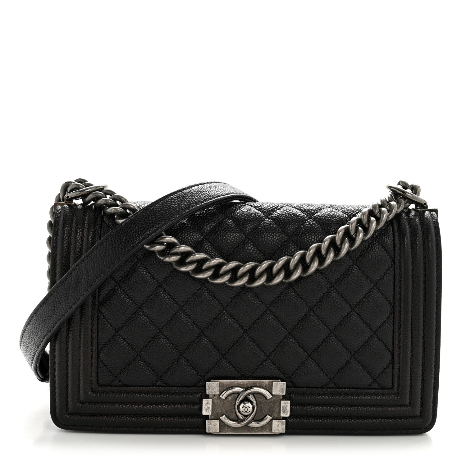 Chanel Caviar Quilted Medium Boy Flap Black 1 of 14