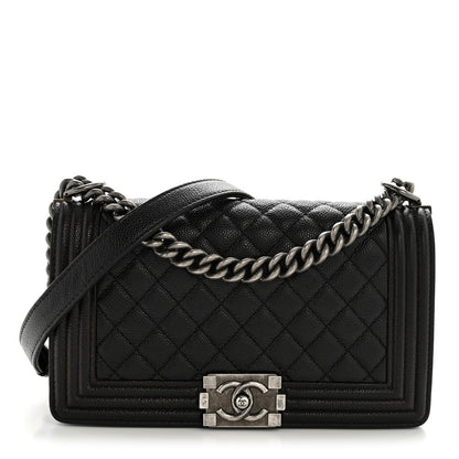 Chanel Caviar Quilted Medium Boy Flap Black 1 of 14