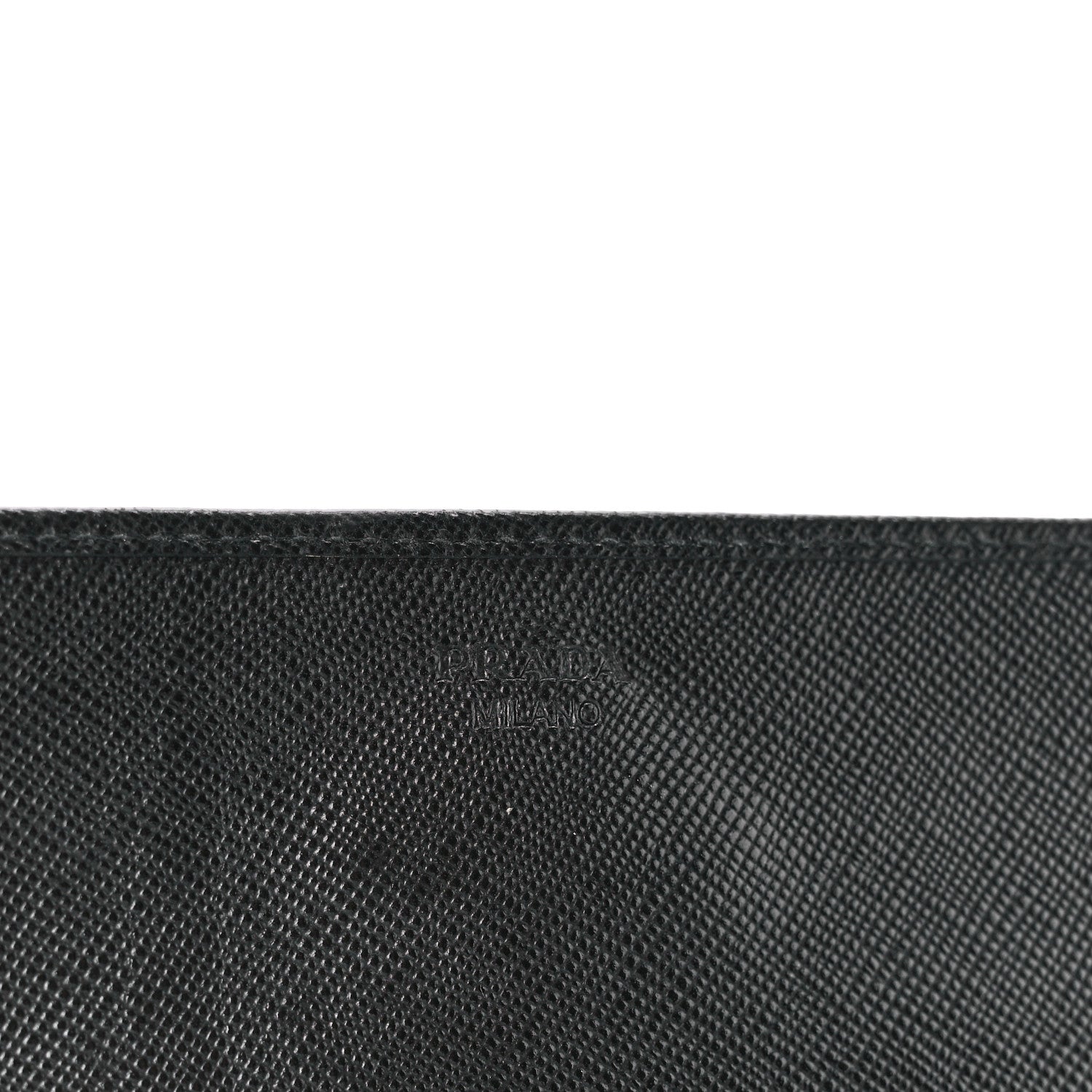 Prada Saffiano Metal Oro Chain Wallet Black 7 of 12