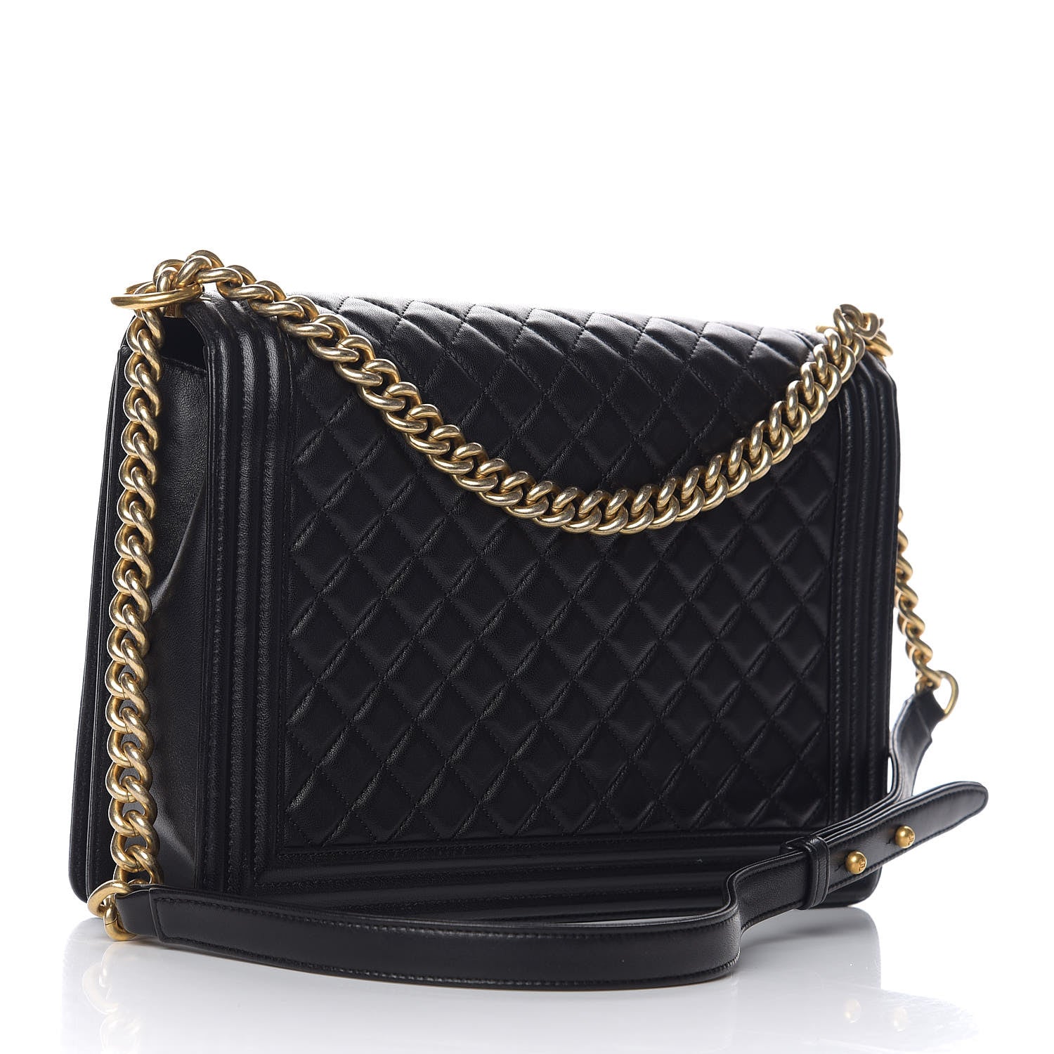 Chanel Lambskin Quilted Large Boy Flap Black 2 of 10