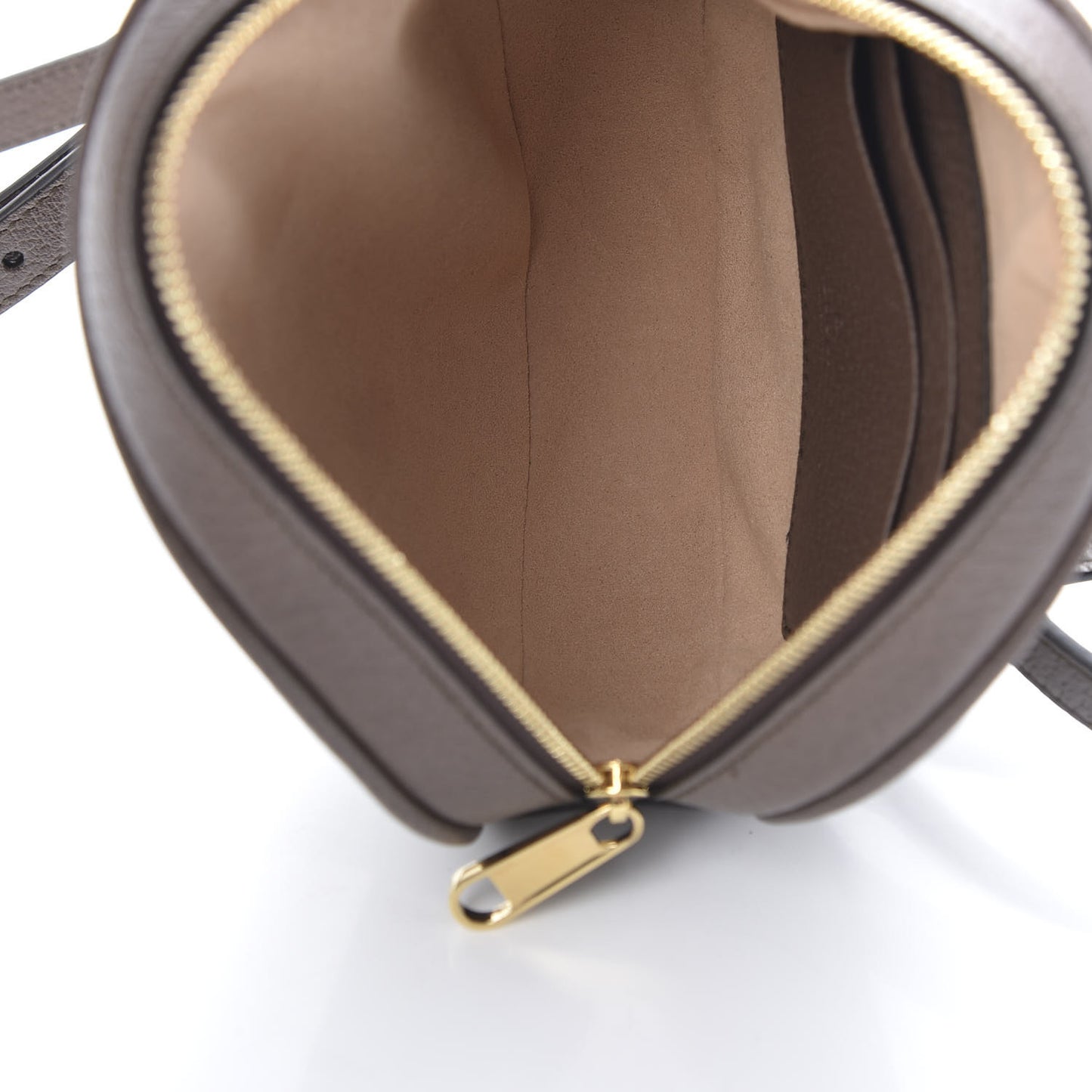 GG Supreme Monogram Web Mini Ophidia Round Backpack Brown