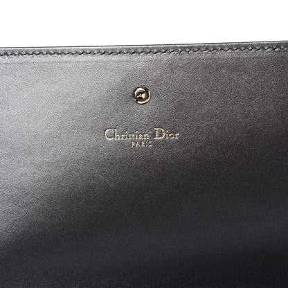 Christian Dior Metallic Grained Calfskin Diorama Croisiere Chain Wallet Gunmetal Grey 6 of 10