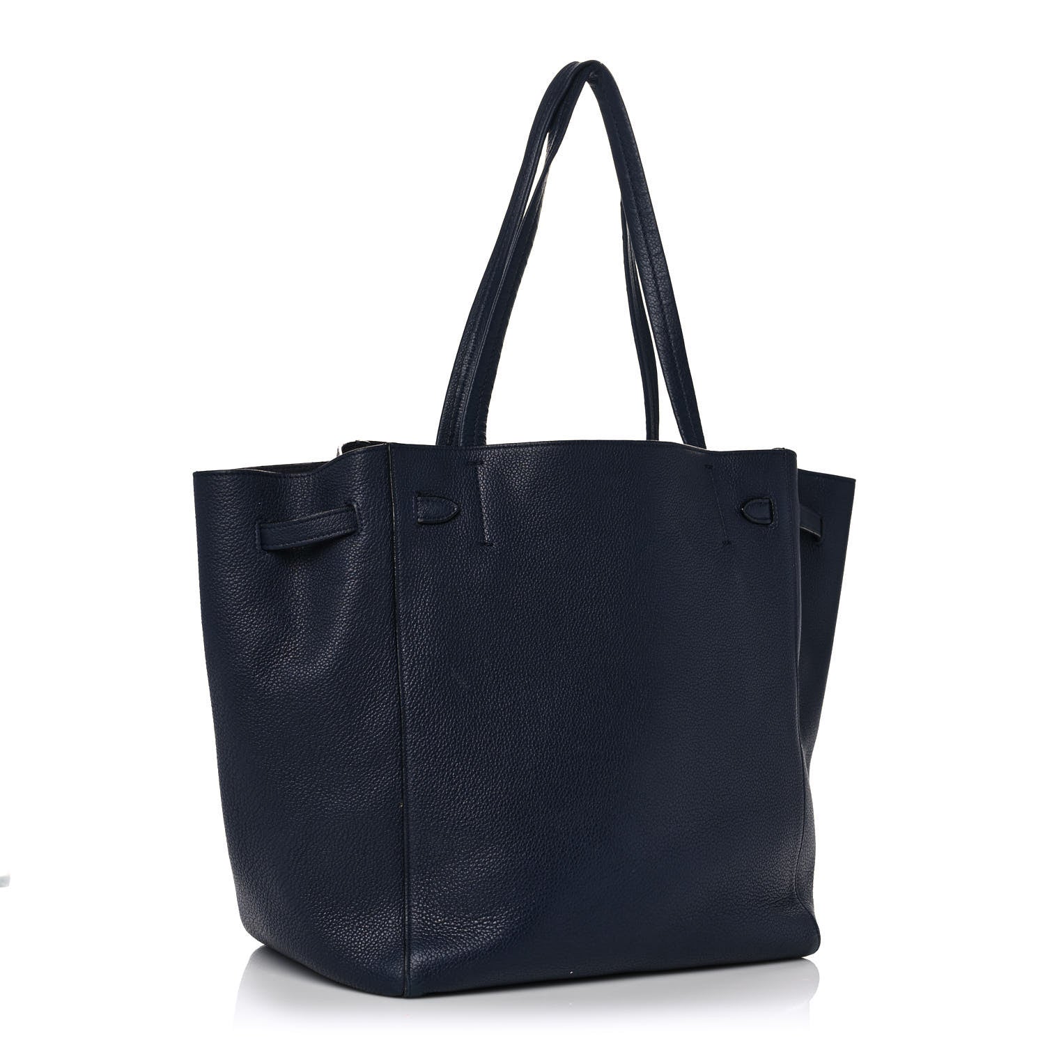 Celine Soft Grained Calfskin Small Belt Cabas Phantom Navy 2 of 11