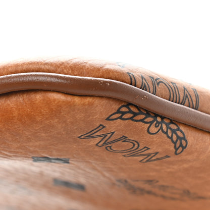 MCM Visetos Liz Shopper Tote Pouch Cognac 9 of 11