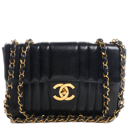 Chanel Caviar Vertical Quilt Jumbo Flap Black 1 of 9