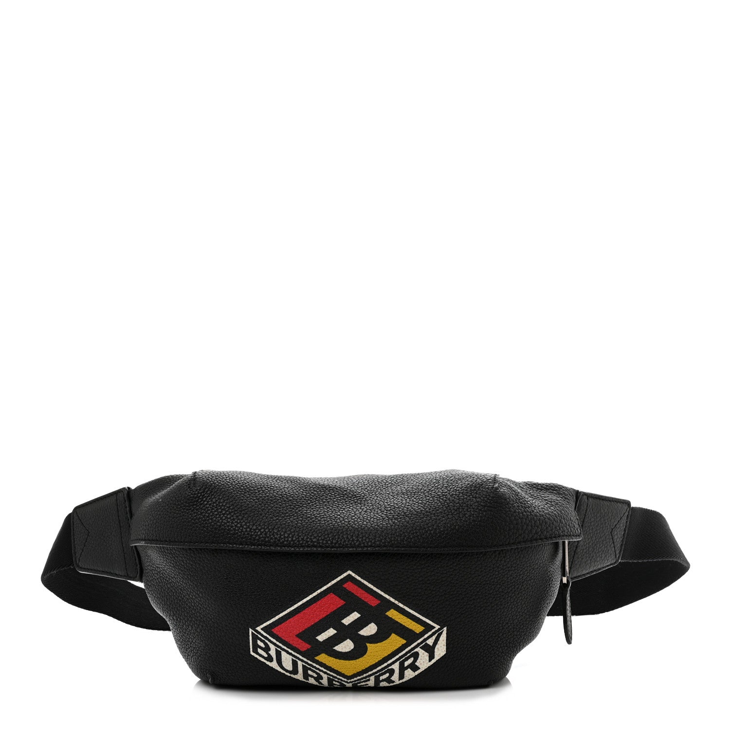 Burberry Grainy Calfskin Logo Graphic Sonny Bum Bag Black 1 of 10