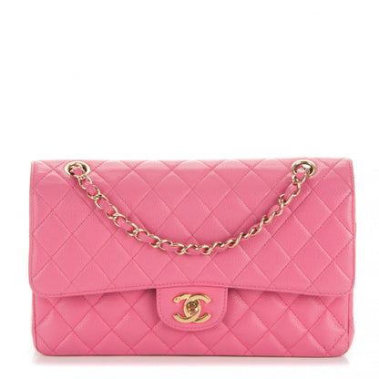 Chanel Caviar Quilted Medium Double Flap Pink 1 of 7