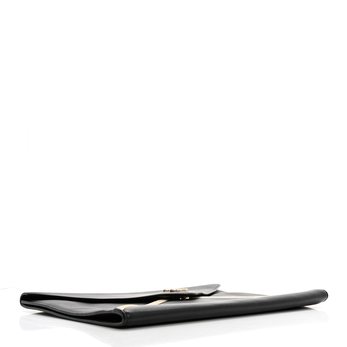 Lambskin Cocomail Envelope Clutch Black Light Gold