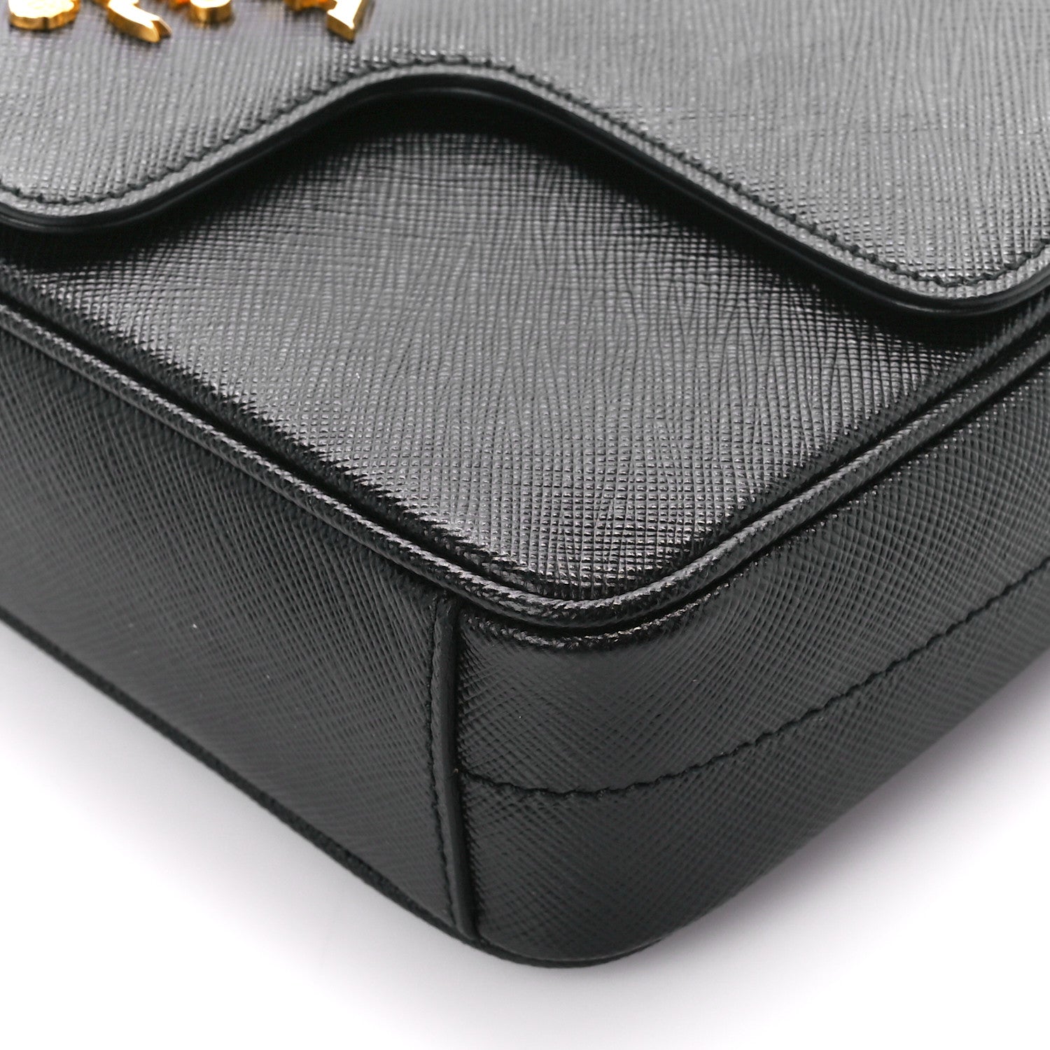 Prada Saffiano Flap Shoulder Bag Black 11 of 11