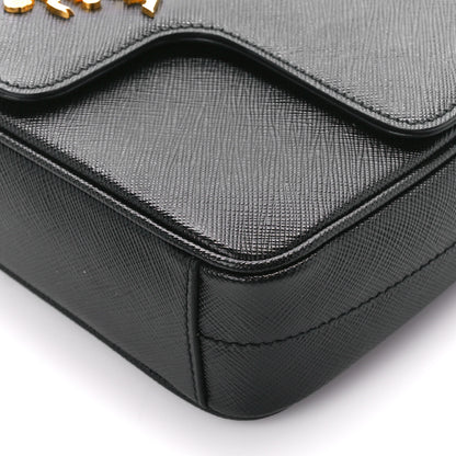 Prada Saffiano Flap Shoulder Bag Black 11 of 11