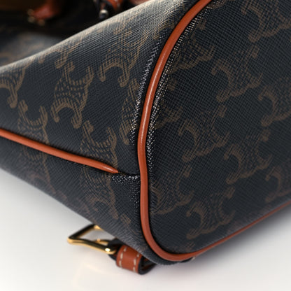 Celine Triomphe Canvas Calfskin Mini Folco Backpack Tan 7 of 11