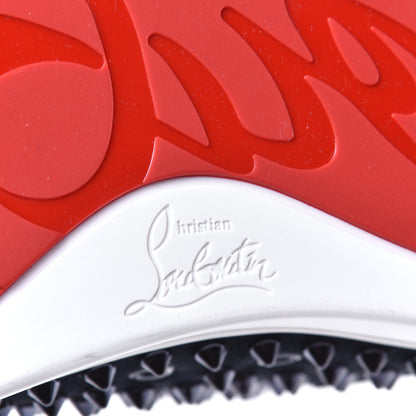 Christian Louboutin Veau Velours Mens Louis Spikes Flat Sneakers 45 Marine 8 of 9