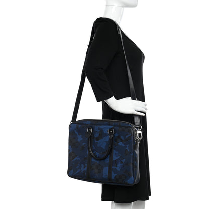 Louis Vuitton Damier Cobalt Camouflage Porte Documents Voyage PM Blue 2 of 12