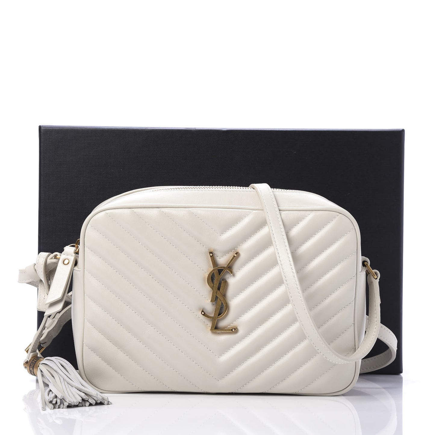 Calfskin Matelasse Monogram Lou Camera Bag Crema Soft