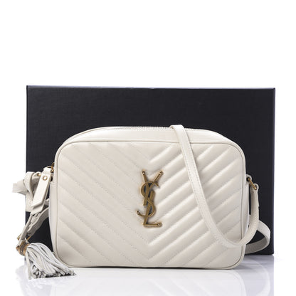 Saint Laurent Calfskin Matelasse Monogram Lou Camera Bag Crema Soft 11 of 11