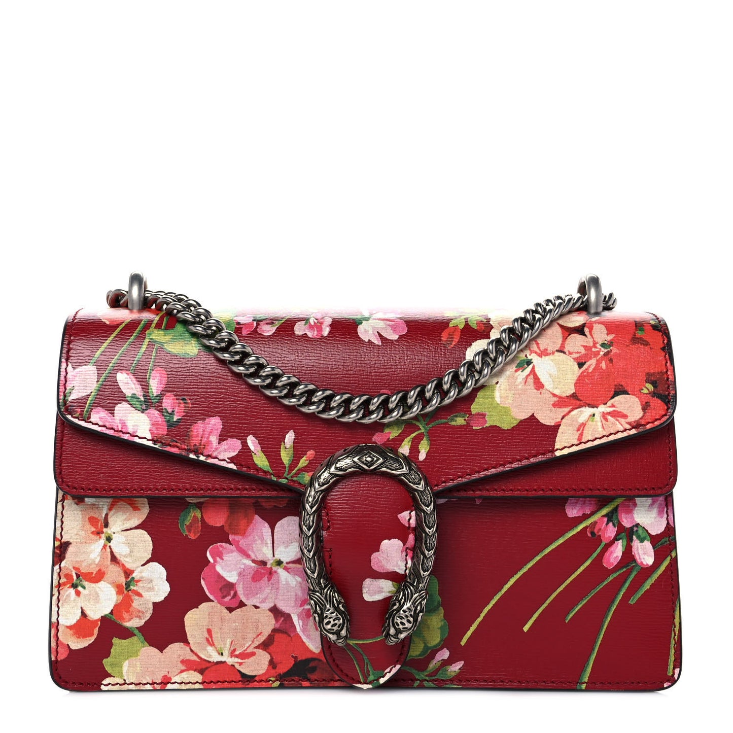 Calfskin Blooms Print Small Dionysus Shoulder Bag Romantic Cherry Multicolor