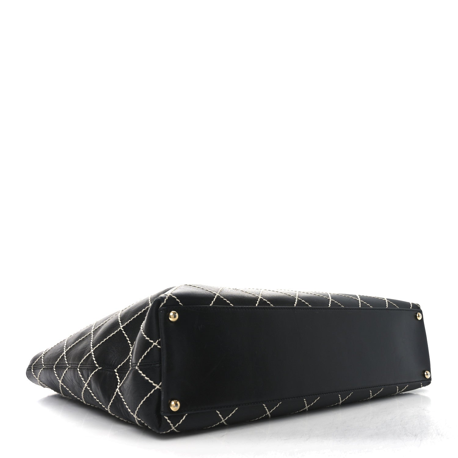 Chanel Calfskin Wild Stitch Large Tote Black 4 of 10